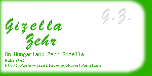 gizella zehr business card